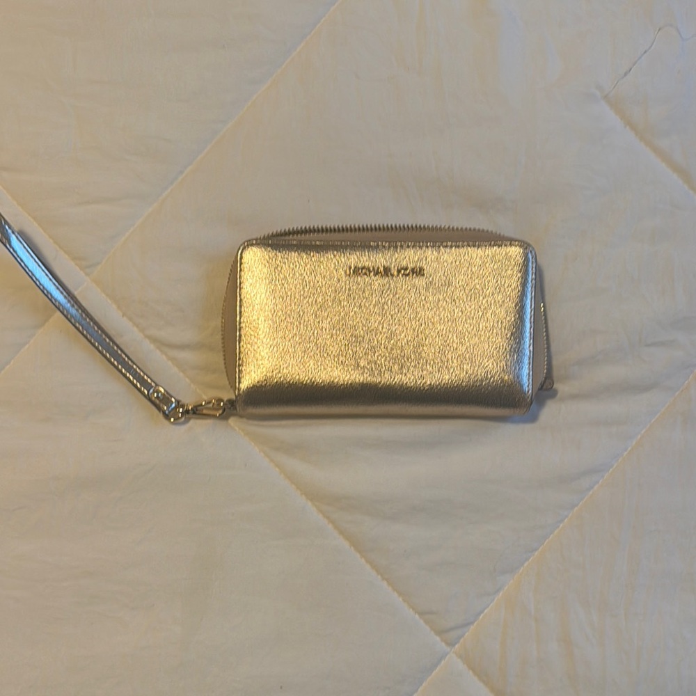 Michael Kors Metallic Gold Wristlet